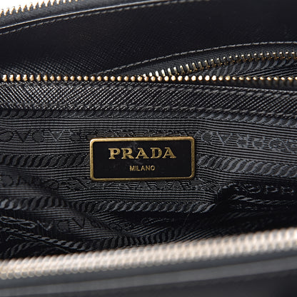 Prada Saffiano Small Galleria Double Zip Tote Black 7 of 11