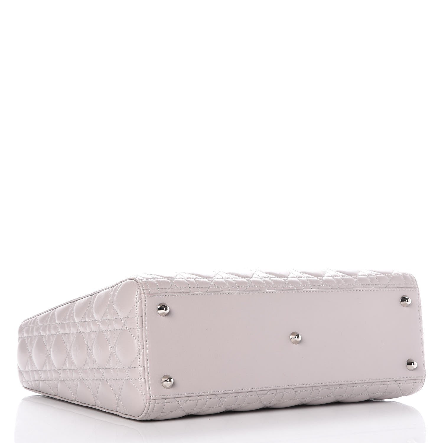 Christian Dior Lambskin Cannage Large Lady Dior Light Grey 5 of 9