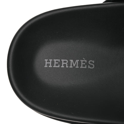 Hermes Suede Calfskin Go Mules 39 Black 9 of 11