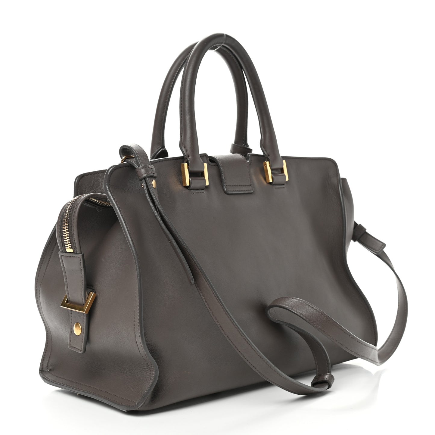 Calfskin Small Classic Y Cabas Gray