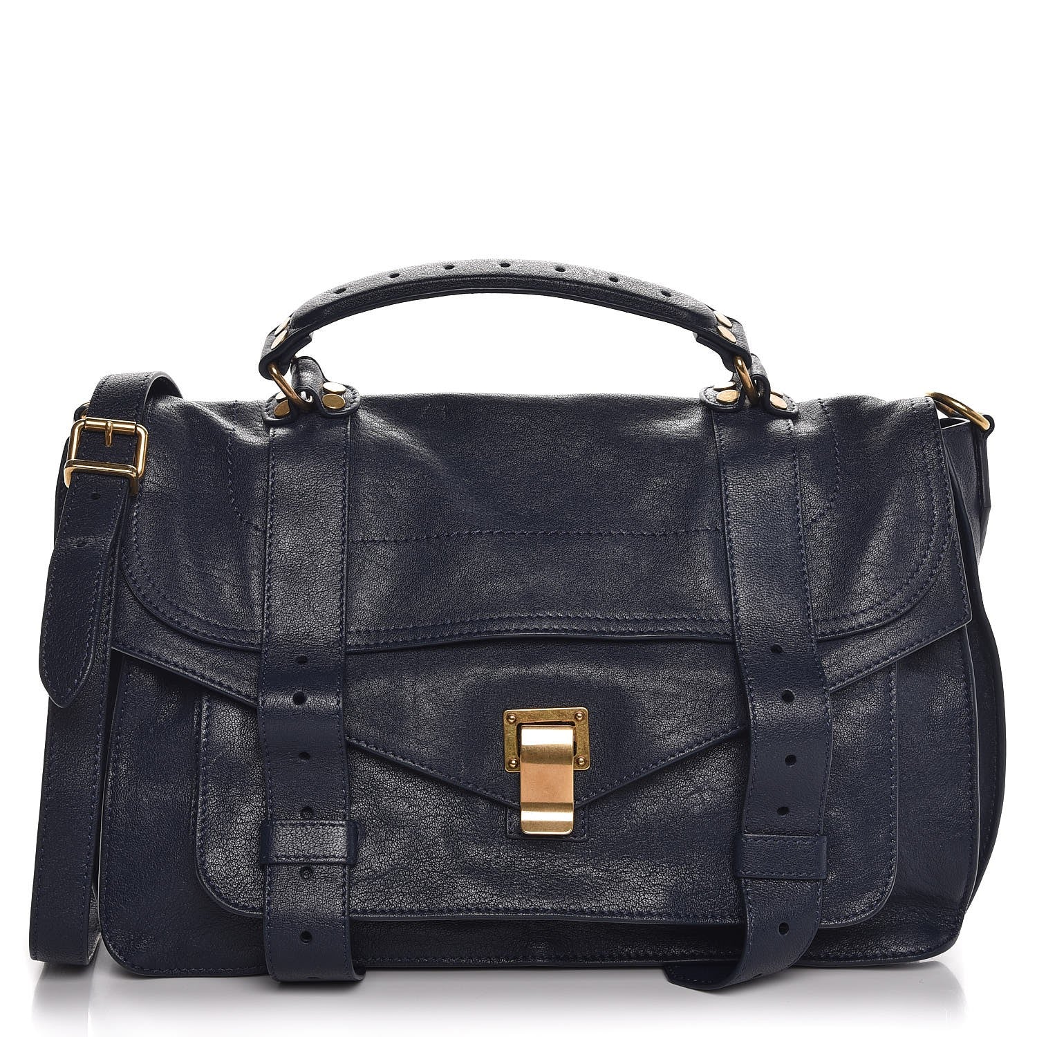 Proenza Schouler Lambskin Medium PS1 Satchel Midnight 1 of 8