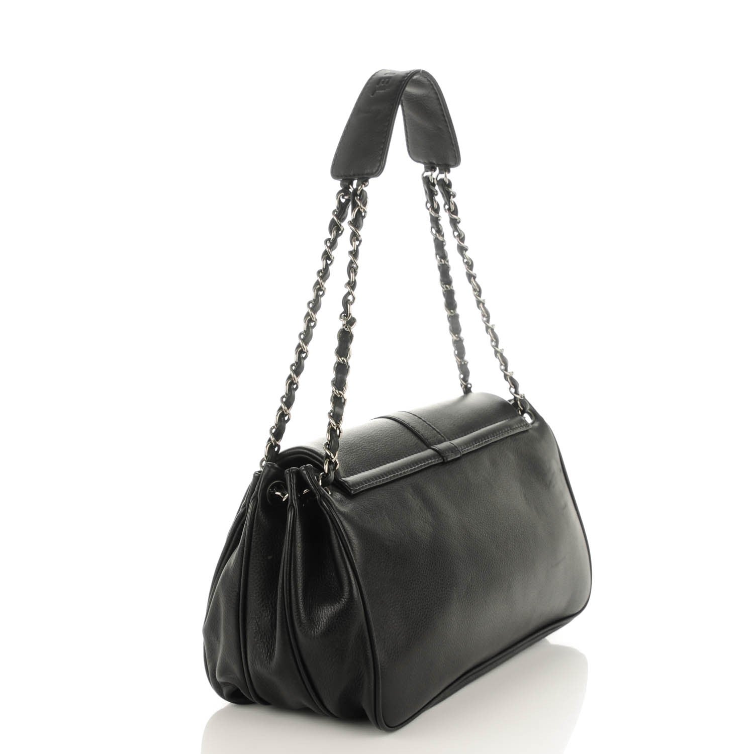 Chanel Caviar Mademoiselle Lock Accordion Flap Black 3 of 8
