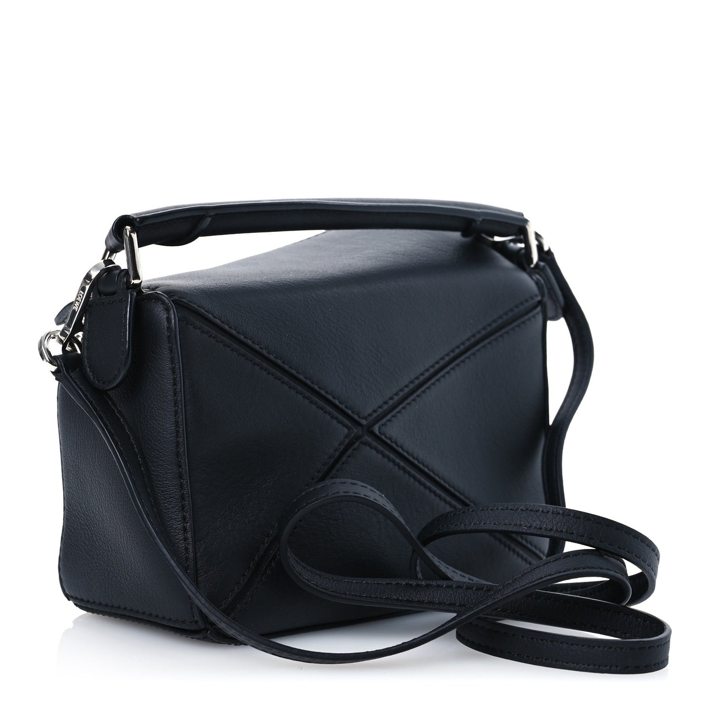 Calfskin Mini Puzzle Bag Black