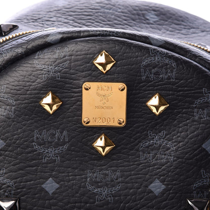 MCM Visetos Studded Medium Stark M Backpack Black 11 of 11