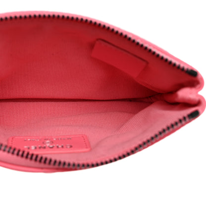 Chanel Lambskin Quilted Small Cosmetic Case Coral Pink 5 of 8