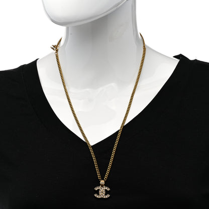Chanel Crystal CC Necklace Gold 2 of 6