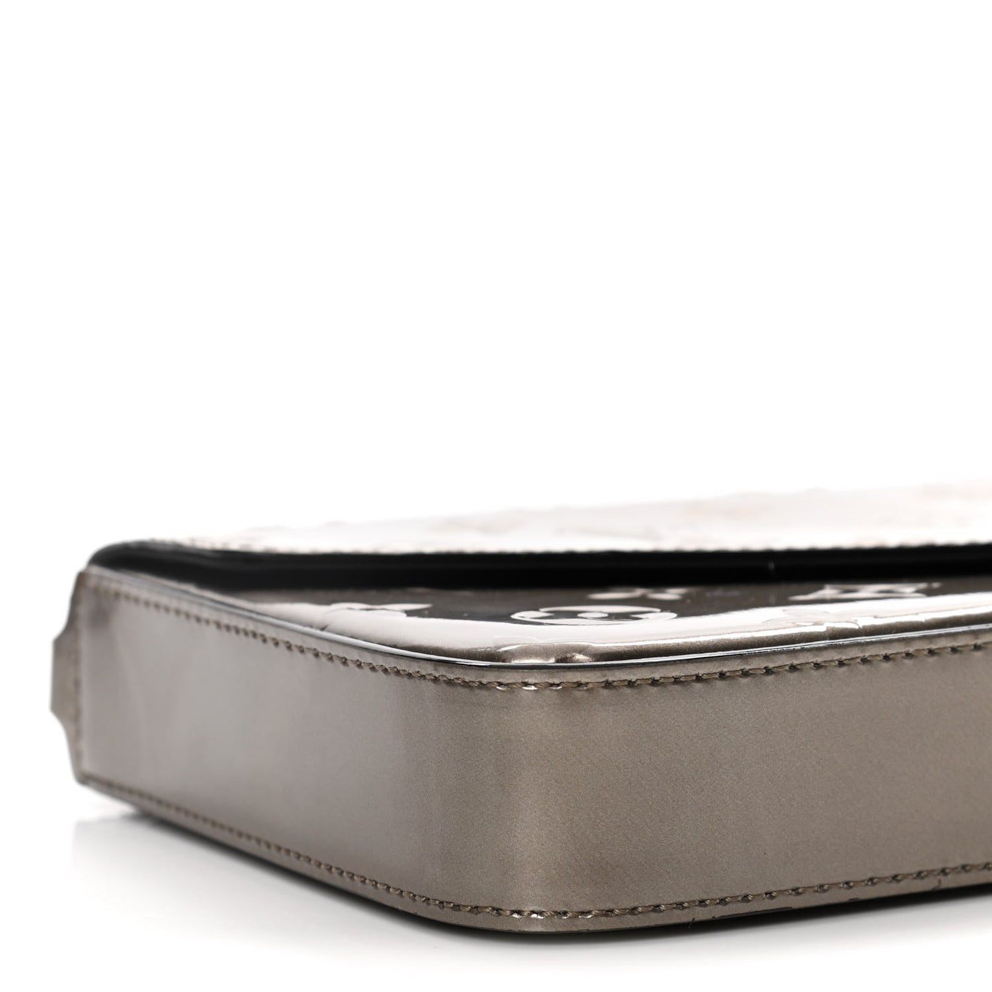 Vernis Felicie Pochette Chain Wallet Champagne Metallise