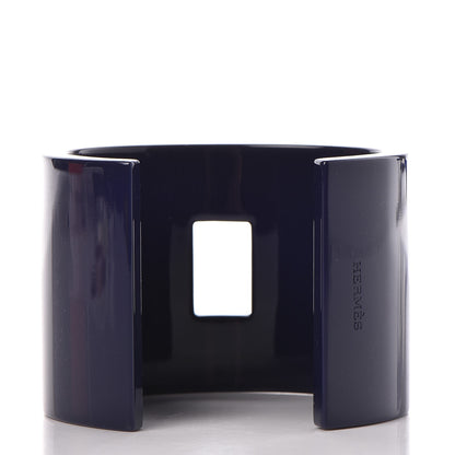 Hermes Lacquered Wood Pixel Bracelet M Bleu Nuit Parme 3 of 6