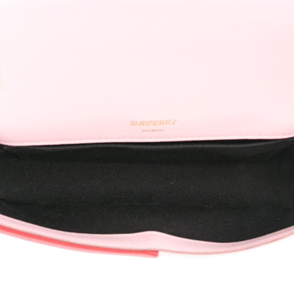Burberry Lambskin Quilted Small Lola Bag Bright Red Pink Tan 5 of 10