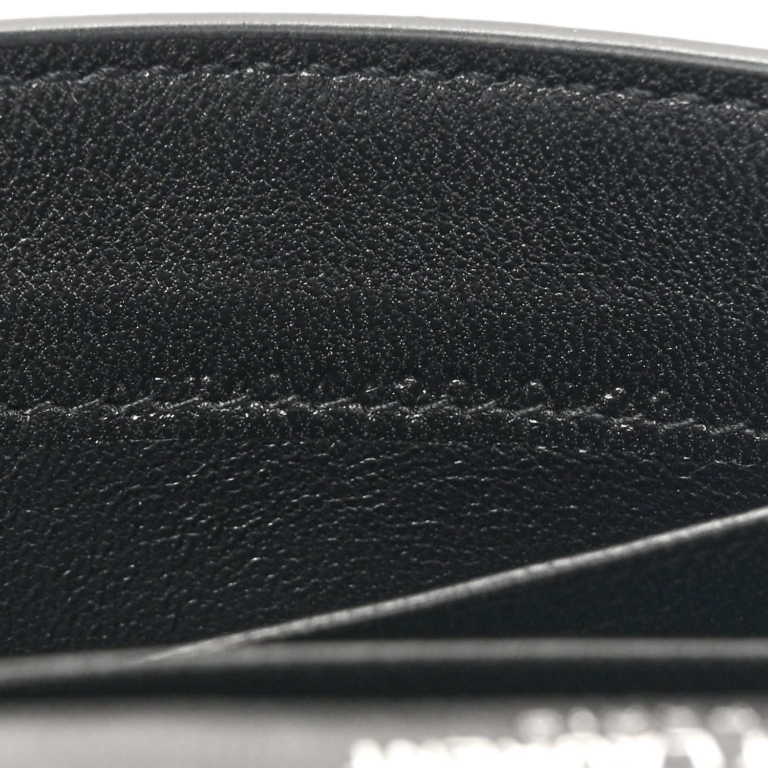 Saint Laurent Calfskin Lambskin Snakeskin Embossed Small Monogram Envelope Wallet Black White 7 of 8
