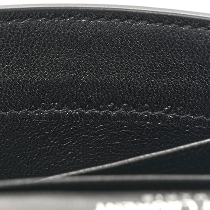 Saint Laurent Calfskin Lambskin Snakeskin Embossed Small Monogram Envelope Wallet Black White 7 of 8