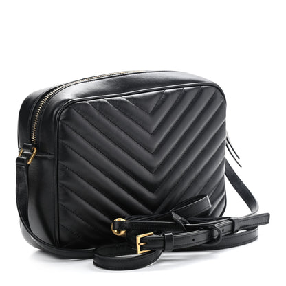 Saint Laurent Calfskin Matelasse Monogram Lou Camera Bag Black 3 of 8