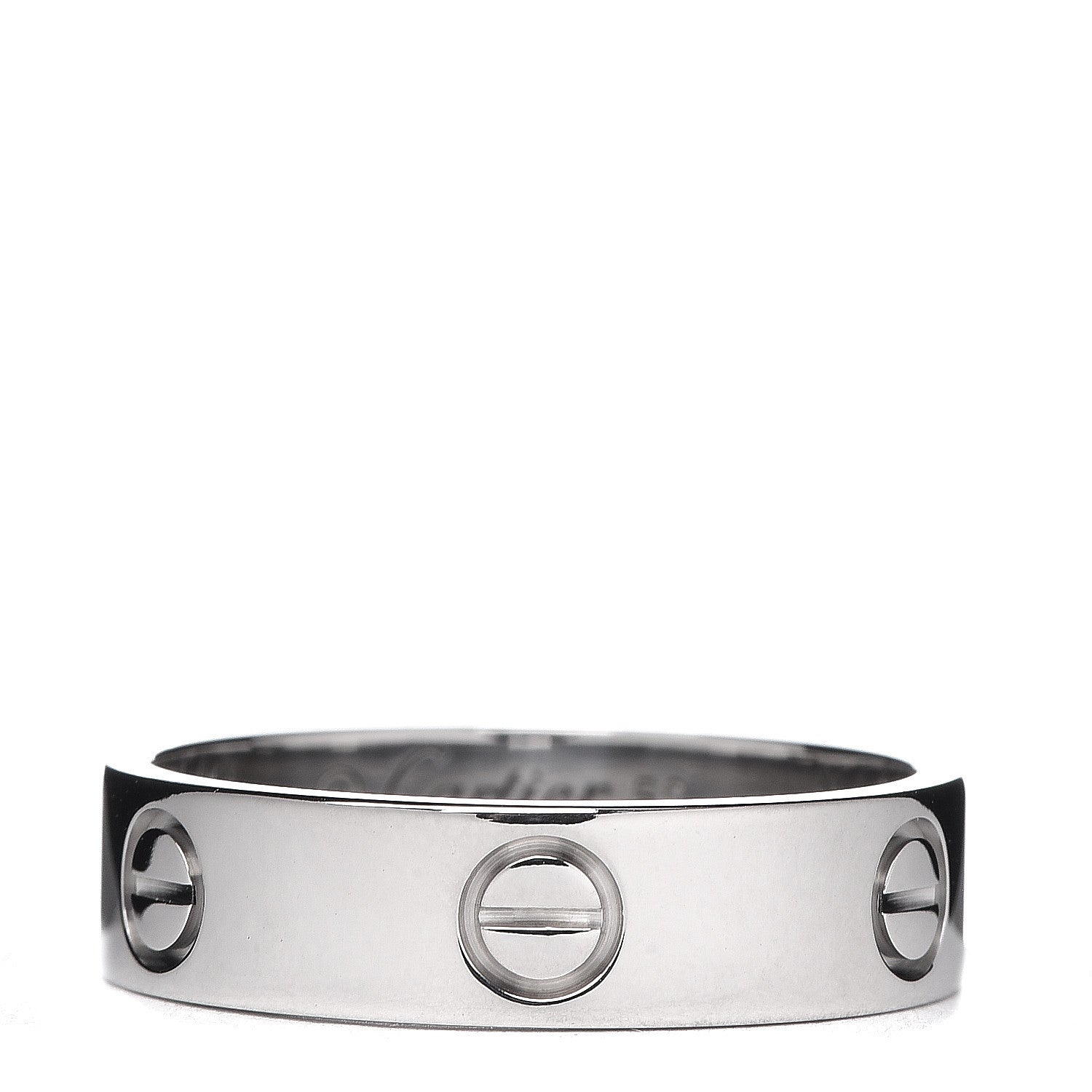 Cartier 18K White Gold 5.5mm LOVE Ring 59 8.75 1 of 6