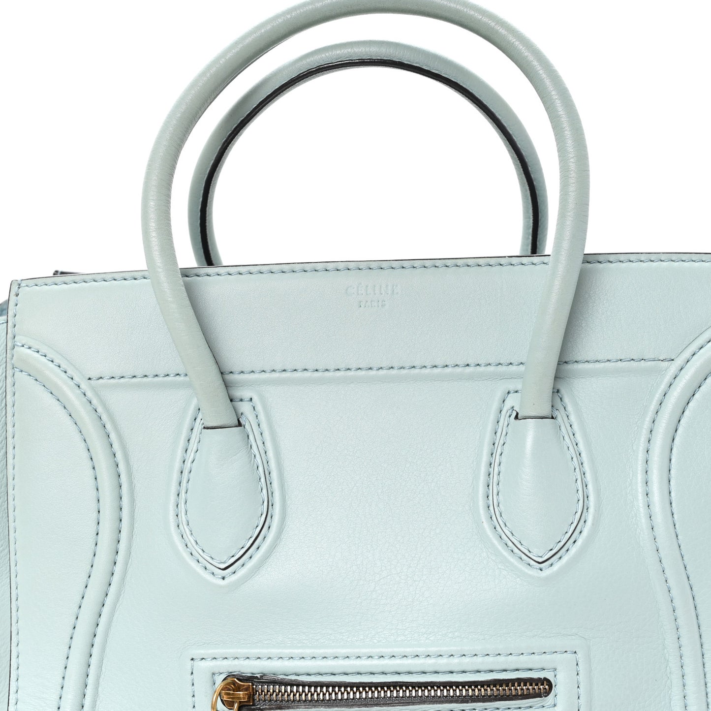 Supple Calfskin Medium Phantom Luggage Glacier