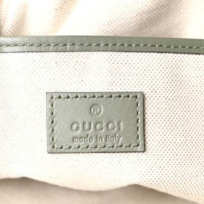 Gucci Suede GG Monogram Half Horsebit Medium Shoulder Bag Sage 6 of 10