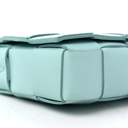 Bottega Veneta Lambskin Maxi Intreccio Cassette Bag Teal Washed 7 of 9