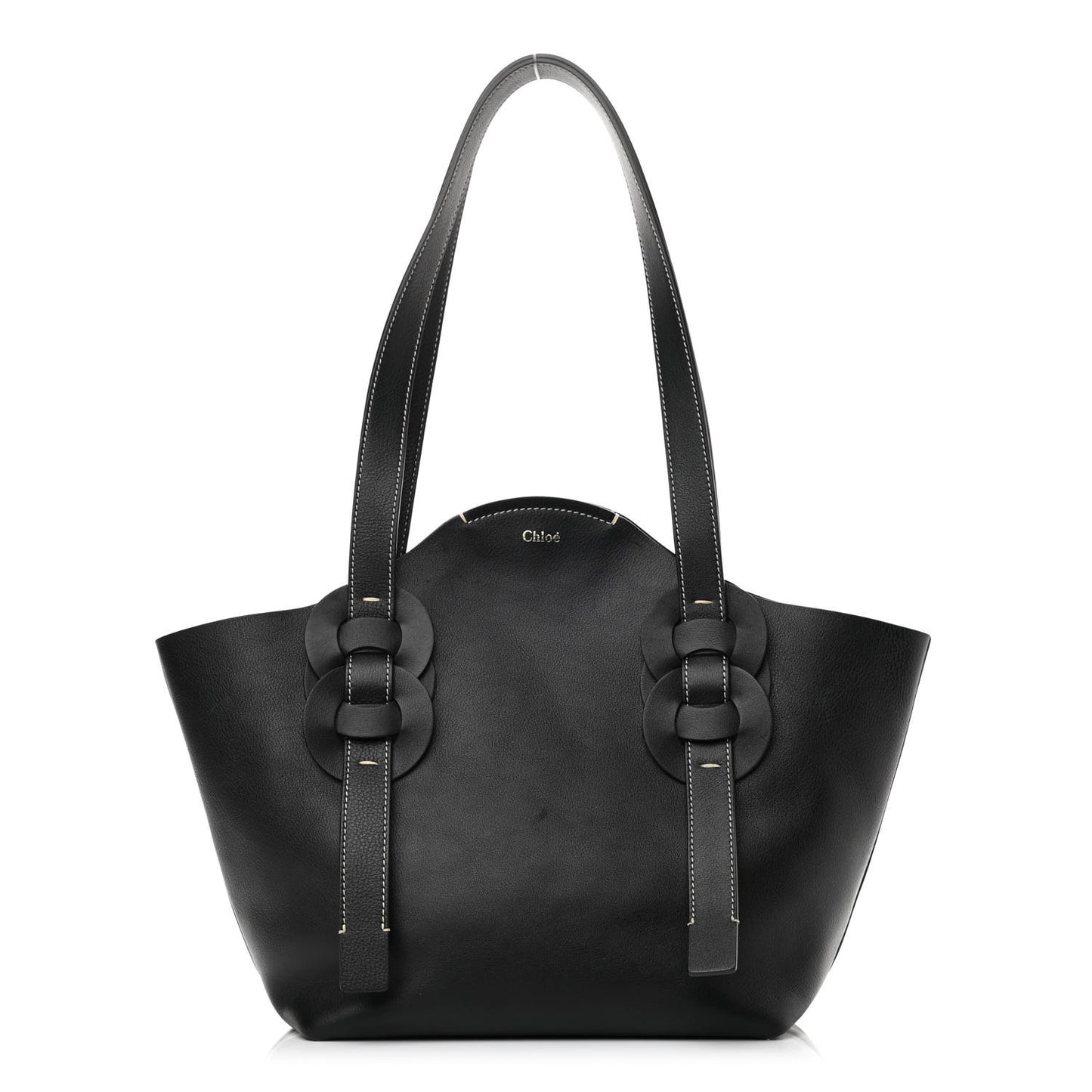 Small Grain Smooth Calfskin Medium Darryl Tote Black