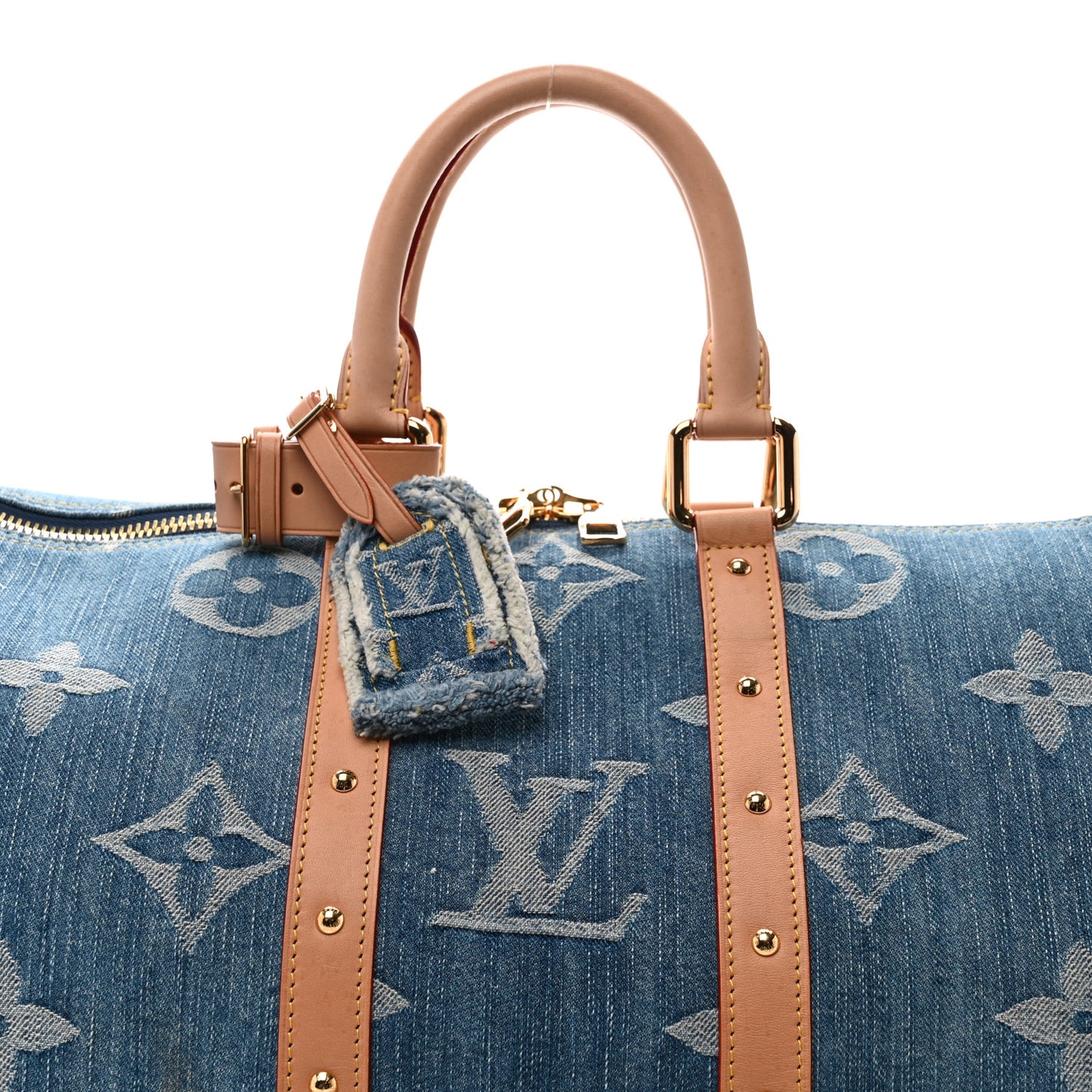 Denim Monogram New LV Remix Keepall Bandouliere 45 Blue