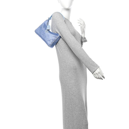 Prada Satin Crystal Mini Re-Edition 2000 Bag Celeste 2 of 12