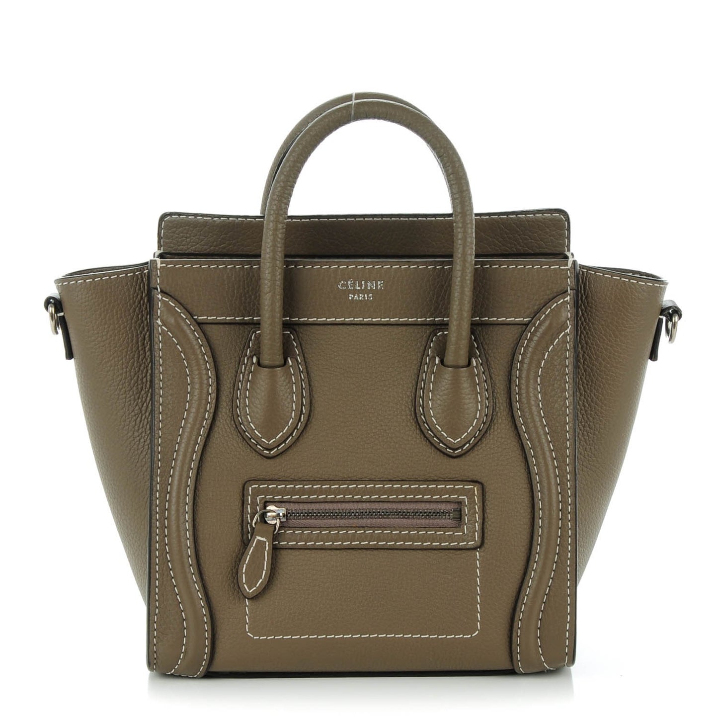 Drummed Calfskin Nano Luggage Souris