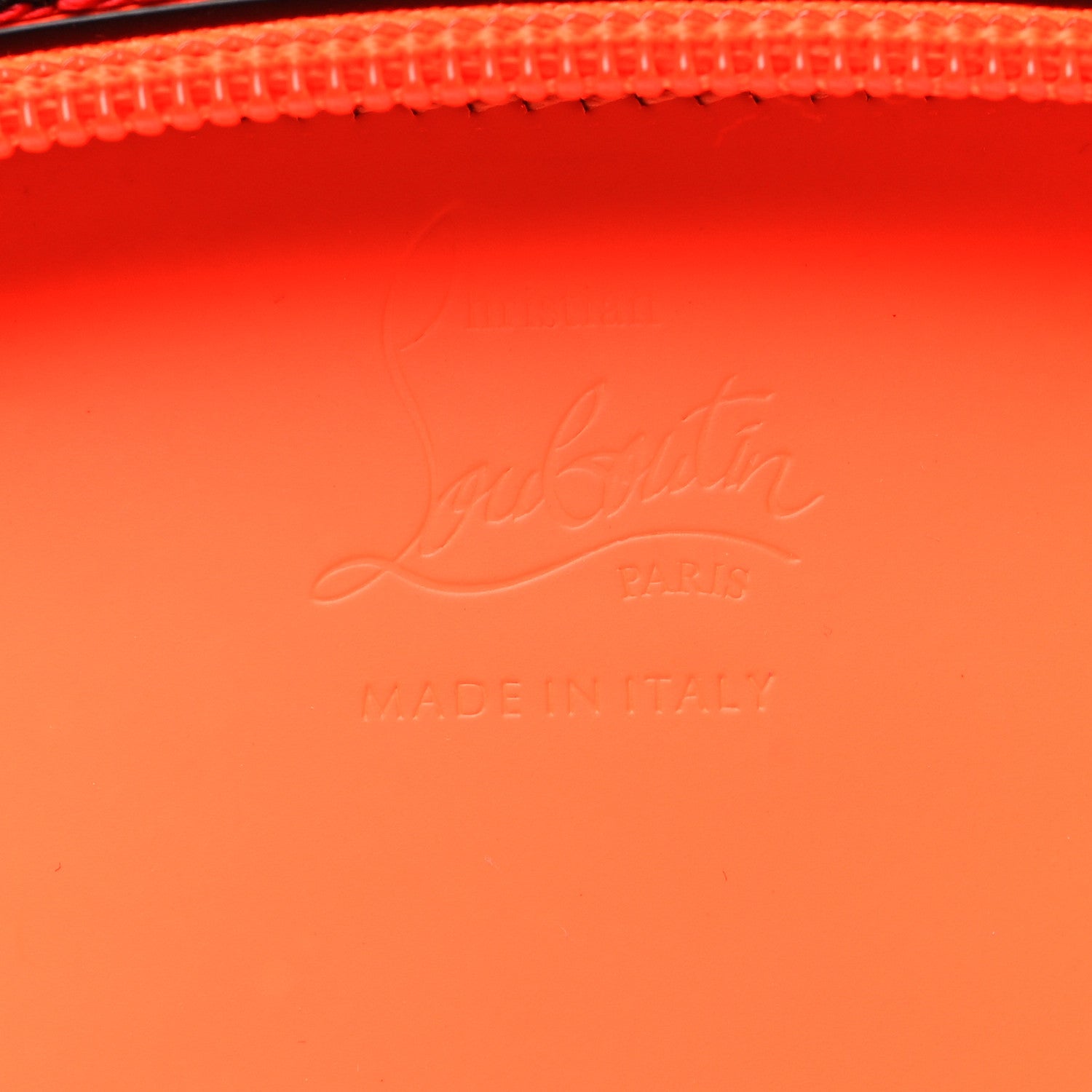 Christian Louboutin Calfskin Spiked Paris NYC Belt Bag Orange 7 of 12