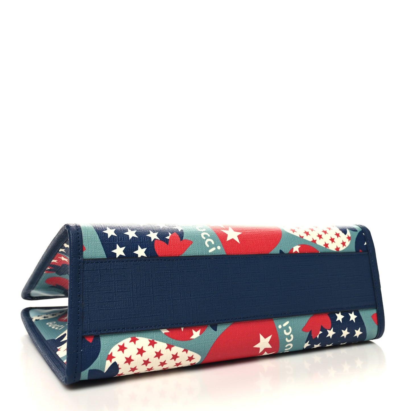 Coated Canvas Strawberry Stars Childrens Tote Red White Blue