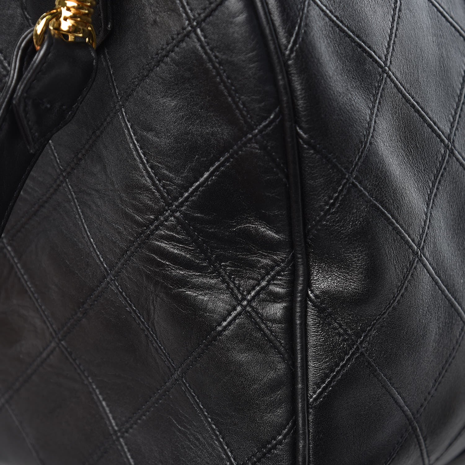 Chanel Calfskin Stitched CC Boston Black 11 of 12