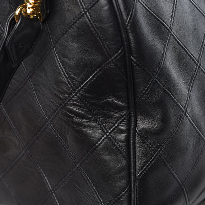 Chanel Calfskin Stitched CC Boston Black 11 of 12