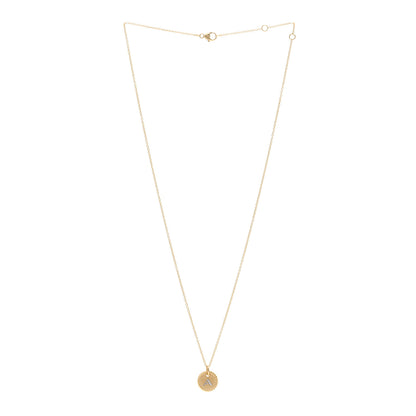 David Yurman 18K Yellow Gold Diamond Initial A Charm Pendant Necklace 3 of 6