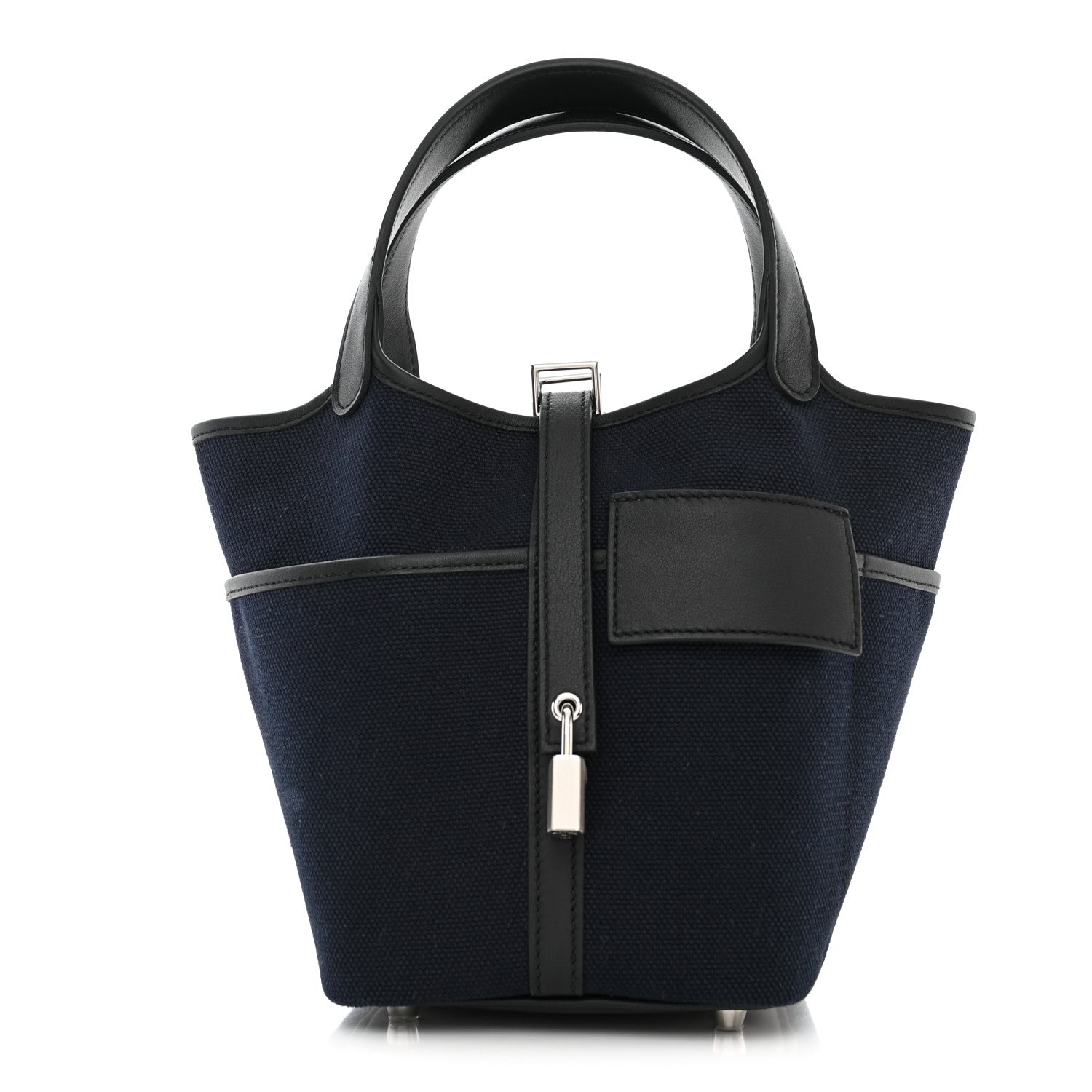 Hermes Toile Goeland Swift Cargo Picotin Lock 18 Bleu Marine 1 of 11