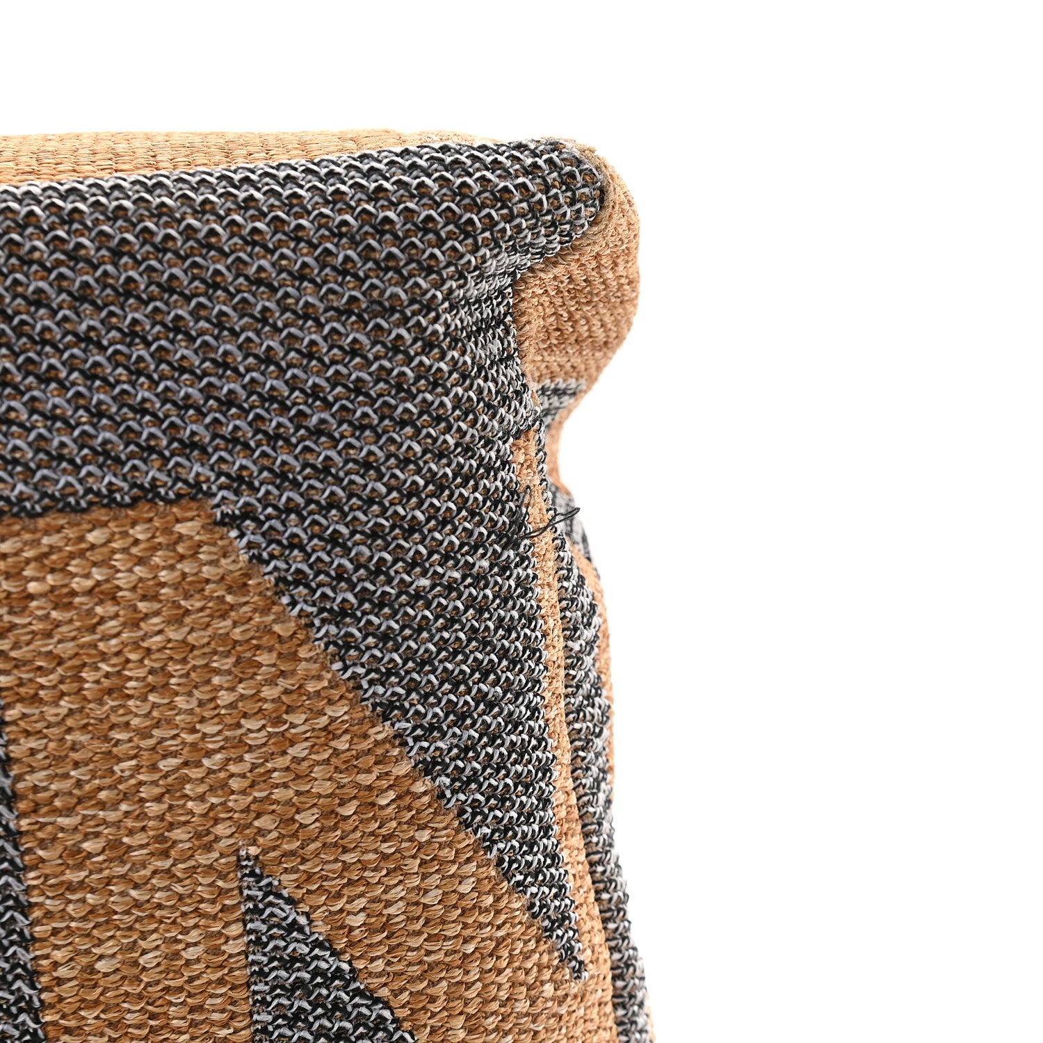 Chanel Mixed Fibers Shopping Bag Blue Beige 12 of 13