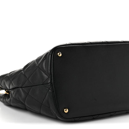 Chanel Caviar Quilted CC Timeless Soft Tote Black 9 of 10