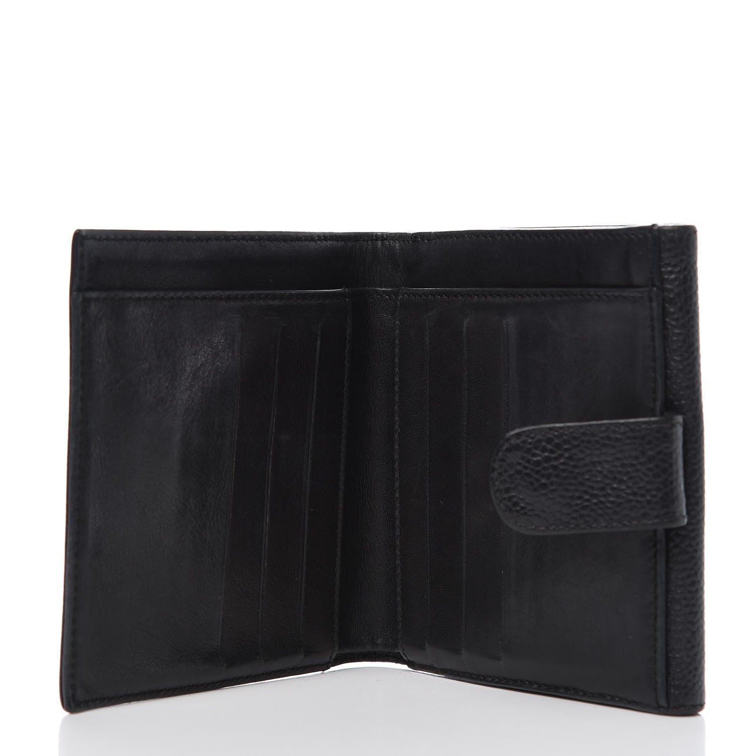 Chanel Caviar CC Compact Wallet Black 5 of 9