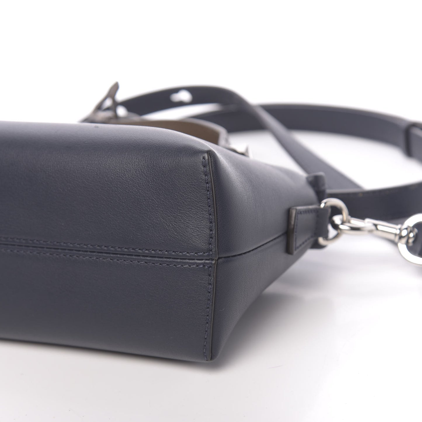 Vitello Dolce Bi-Color FF 1974 Embossed Mini By The Way Boston Bag Midnight Maya Black