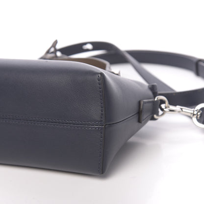Fendi Vitello Dolce Bi-Color FF 1974 Embossed Mini By The Way Boston Bag Midnight Maya Black 10 of 10