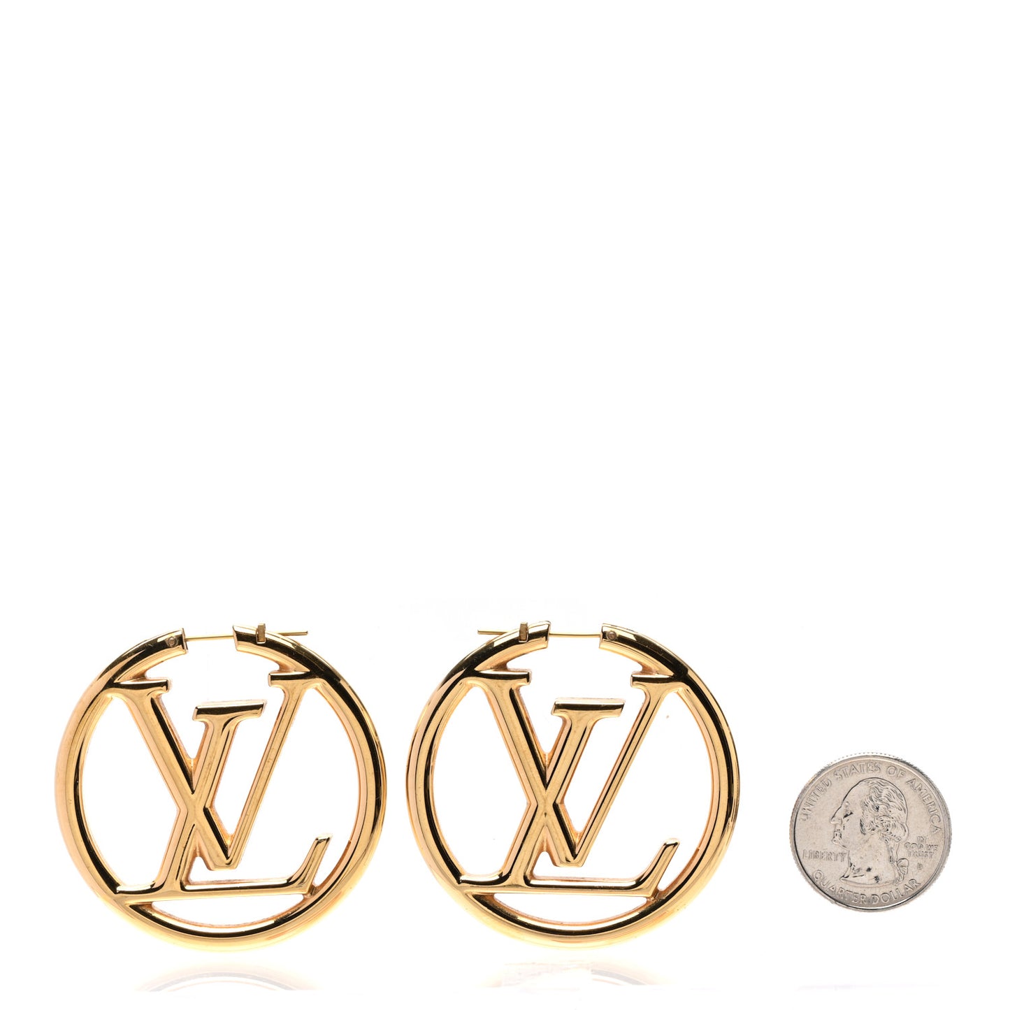 Metal Louise Hoop Earrings Gold