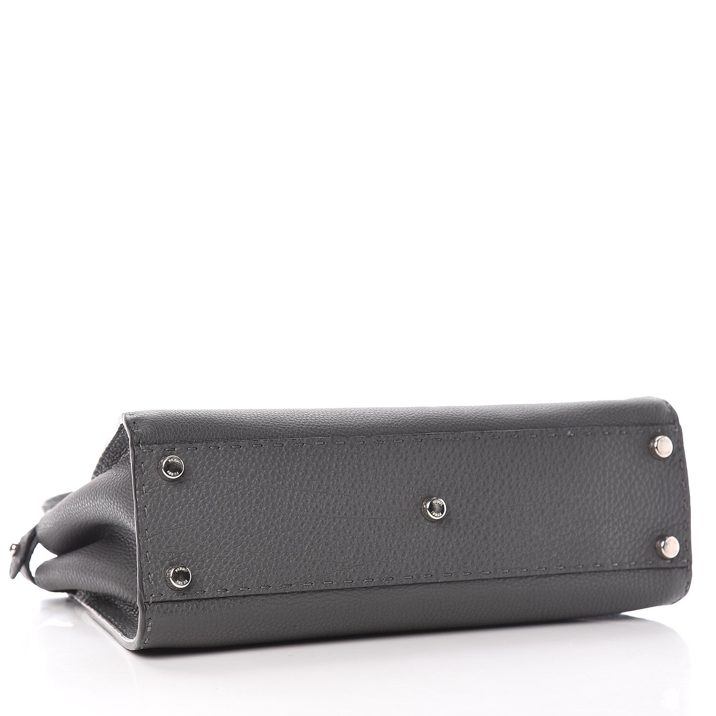 Cuoio Romano Selleria Bi-Color Medium Peekaboo Iconic Satchel Asfalto Latte