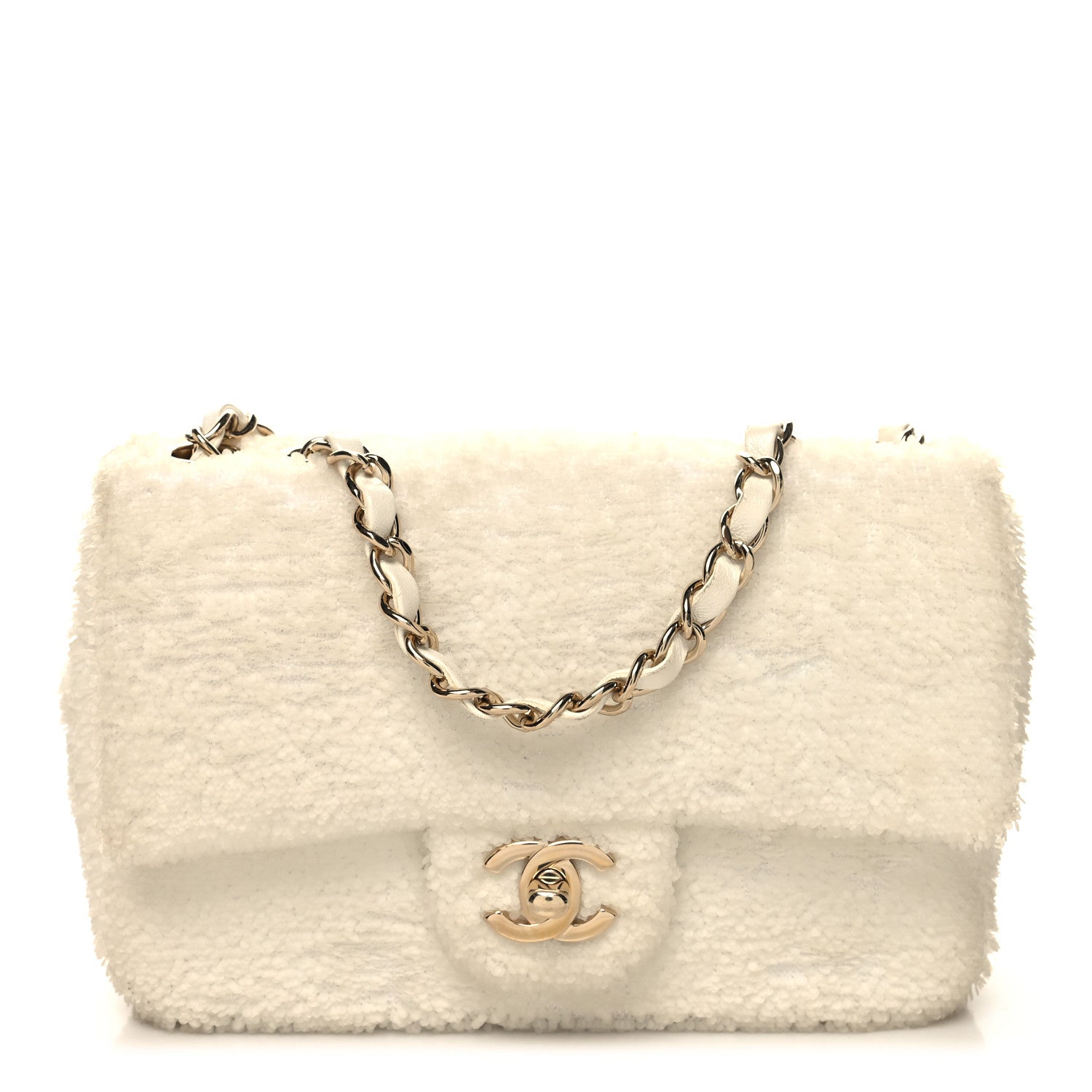 Chanel Sequin Mini Rectangular Flap White 1 of 11