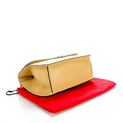 Valentino Garavani Vitello Large Glam Lock Rockstud Flap Soft Yellow 4 of 7