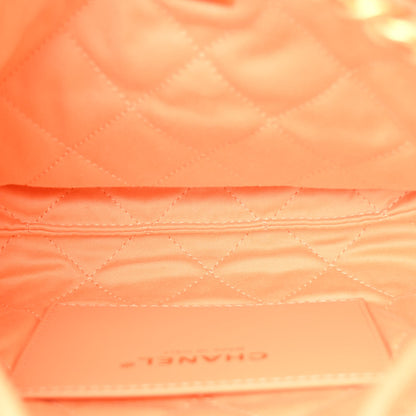 Chanel Shiny Calfskin Quilted Mini Chanel 22 Orange 5 of 10