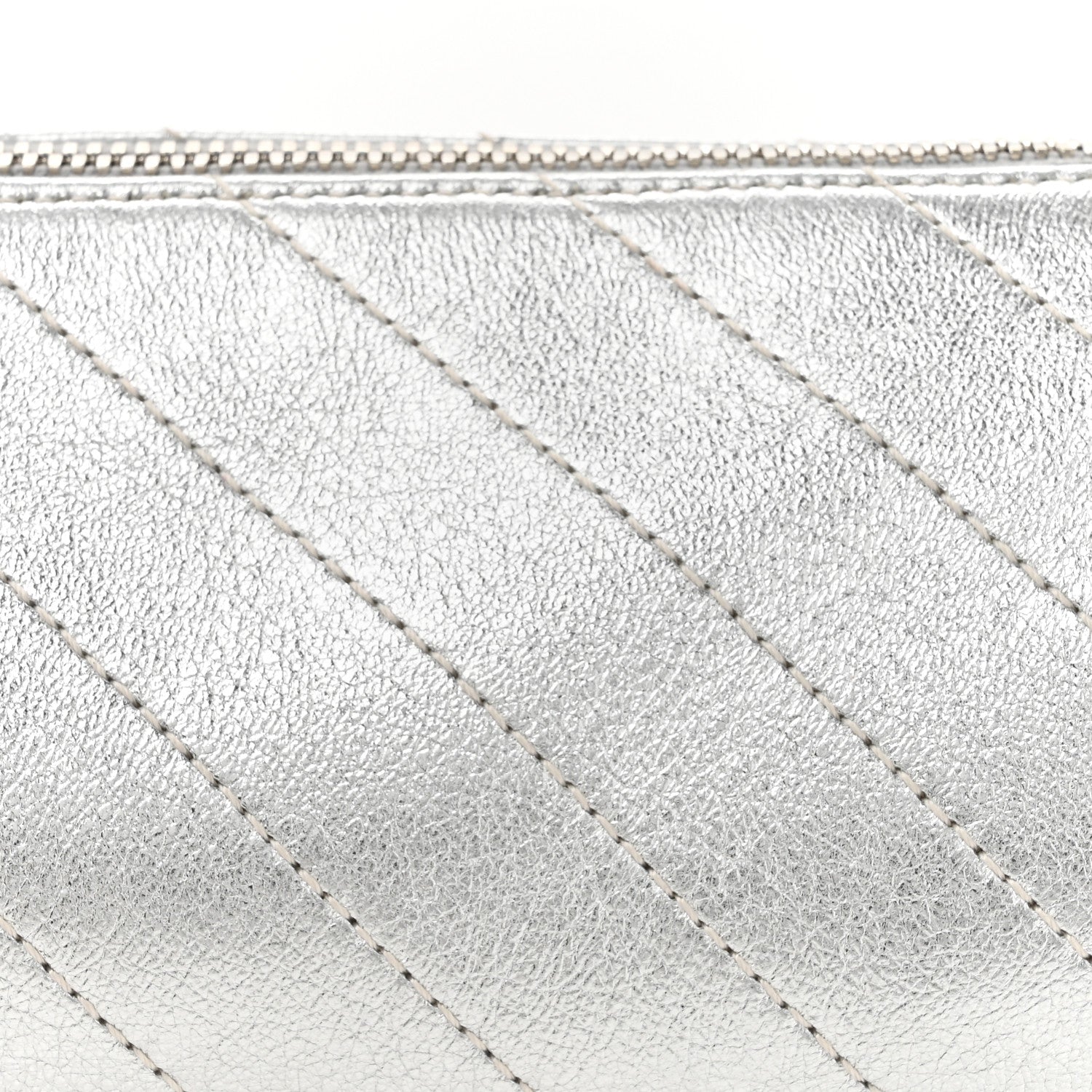 Gucci Sakai Be Green Calfskin Diagonal Stitched Mini Blondie Barrel Shoulder Bag Silver 8 of 10