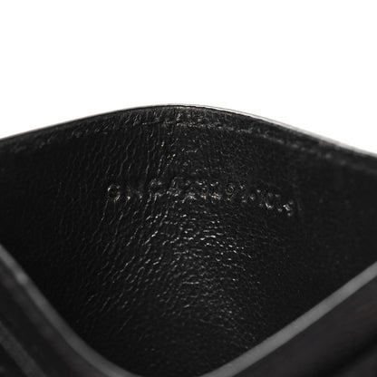 Saint Laurent Grain De Poudre Matelasse Chevron Monogram Credit Card Case Black 7 of 8