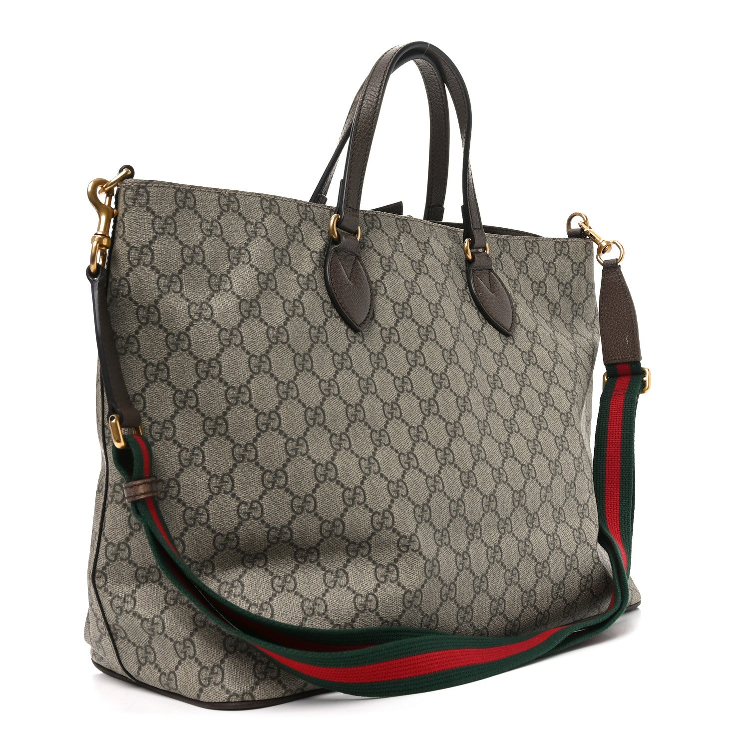 Gucci Soft GG Supreme Monogram Courrier Medium Crossbody Tote Beige New Acero 3 of 10