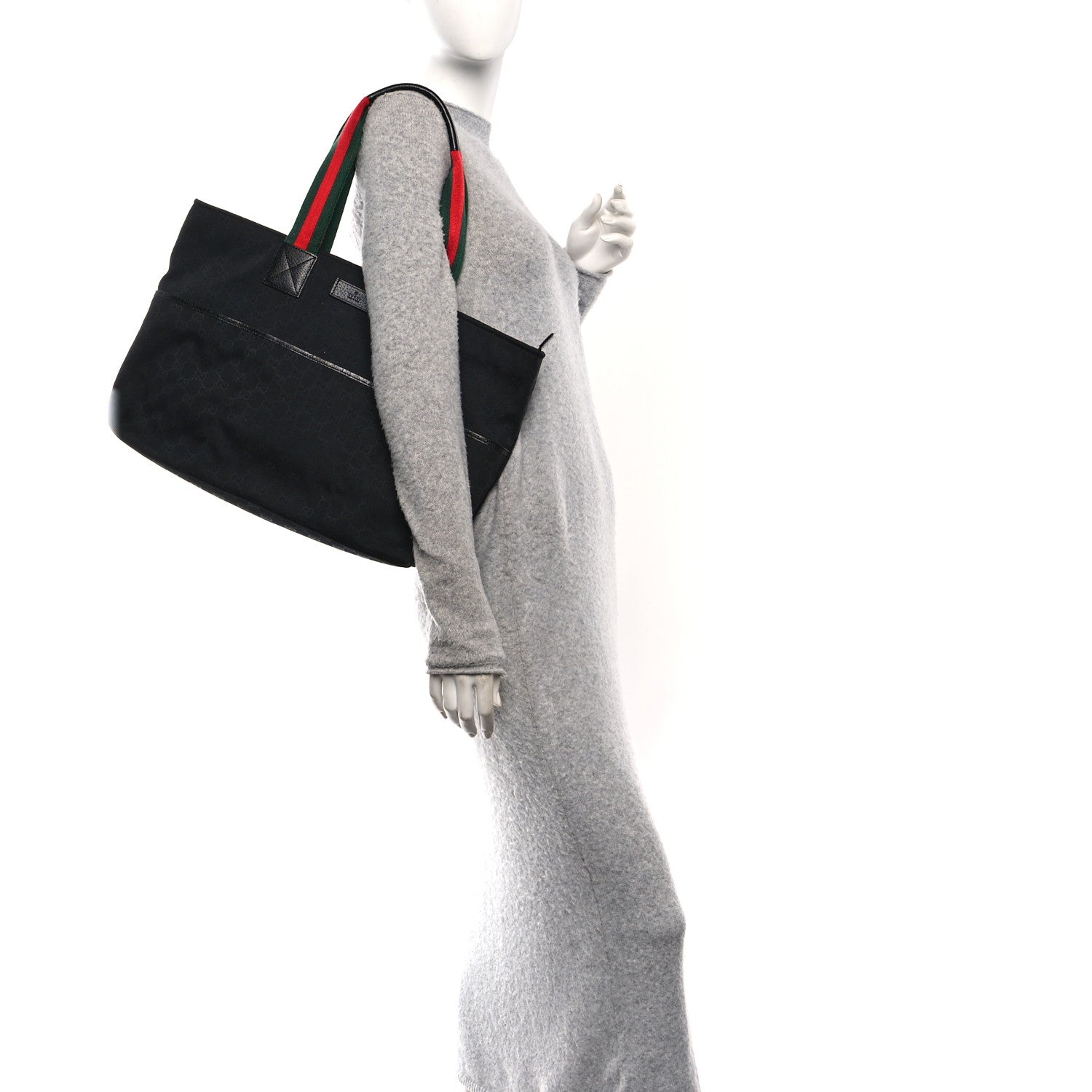 Gucci Monogram Web Large Diaper Tote Black 2 of 10