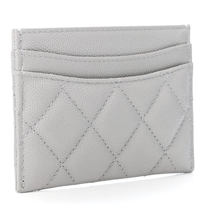 Chanel Caviar Quilted Card Holder Grey 2 of 9
