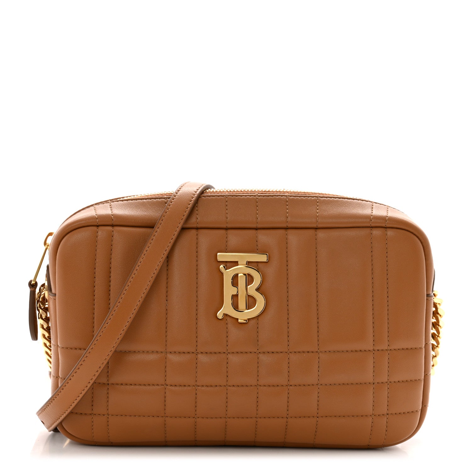 Burberry Lambskin Quilted Small Lola Camera Bag Maple Brown 1 of 10