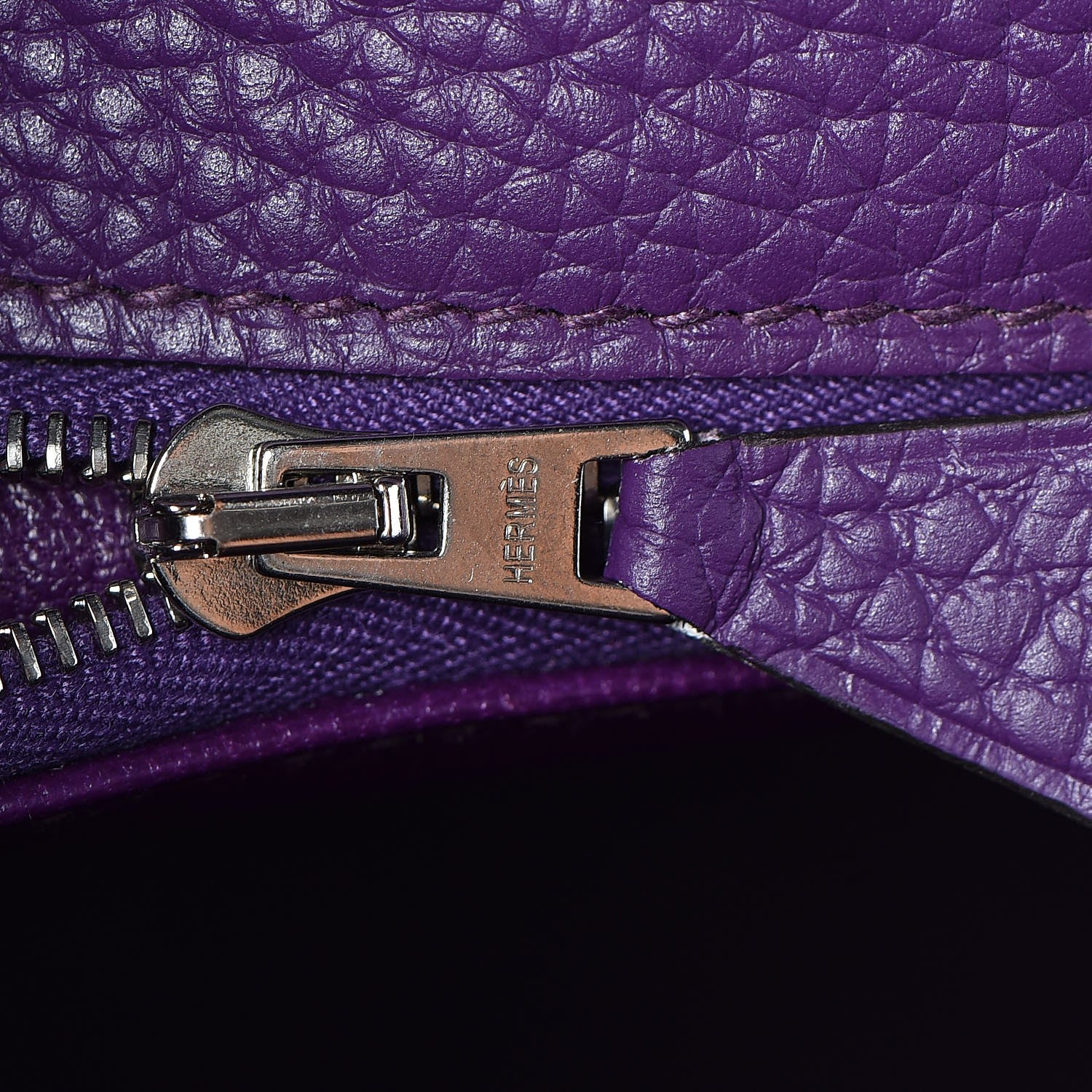 Hermes Taurillon Clemence Kelly Retourne 35 Ultraviolet 10 of 34