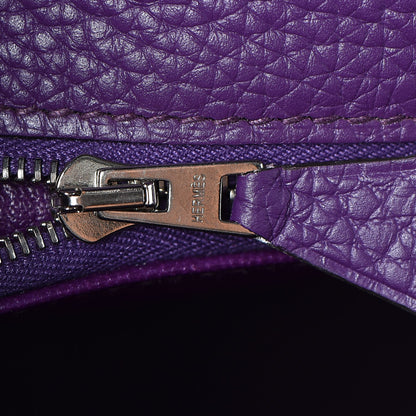 Hermes Taurillon Clemence Kelly Retourne 35 Ultraviolet 10 of 34