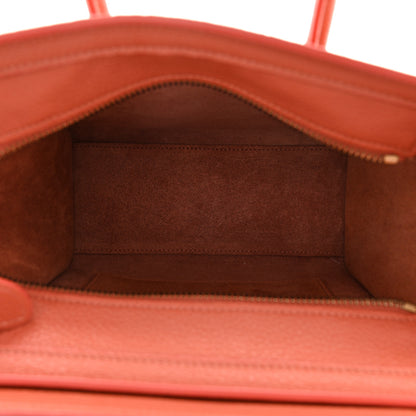 Celine Drummed Calfskin Nano Luggage Lychee 4 of 10