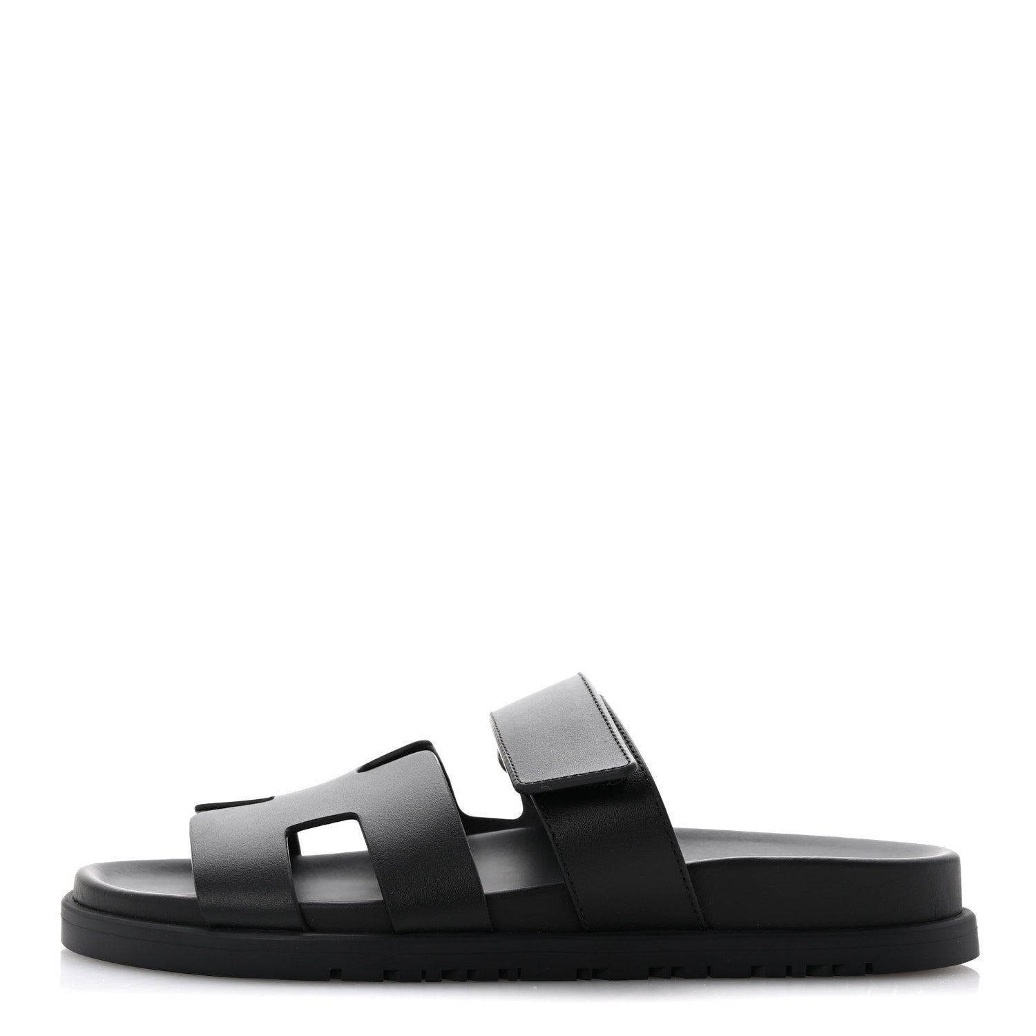 Hermes Calfskin Womens Chypre Sandals 36 Black 1 of 10